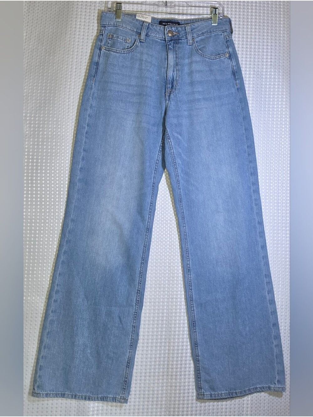 NWT Aeropostale High Rise Wide Leg Jeans Medium Wash Baggy Size 6 - Picture 12 of 13